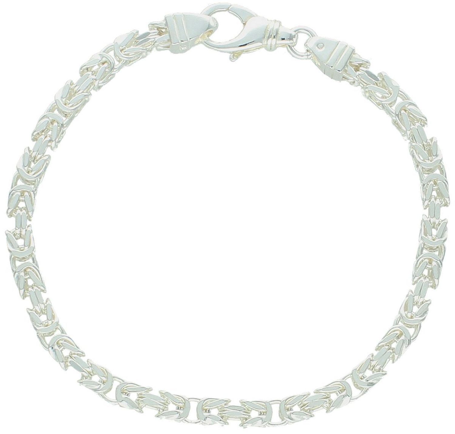 Męska bransoletka ze srebra próby 925, splot królewski, długość 22 cm, szerokość 5 mm, waga 19,33 g, zapięcie na karabińczyk. Luksusowa i solidna biżuteria.1.jpg